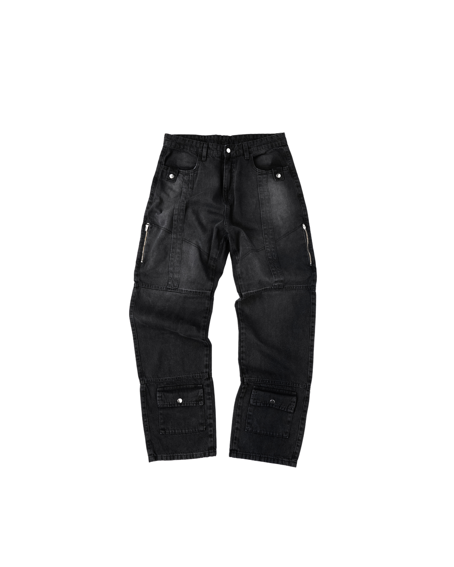 UNISEX STONEWASHED BLACK/GREY DENIM